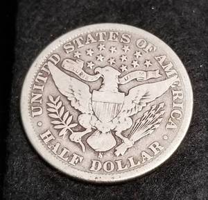 lot 75 image: 1898-S BARBER HALF DOLLAR