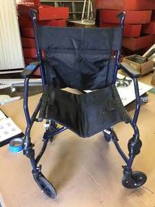 lot 4 image: Carex steel transport chair  wheelchair