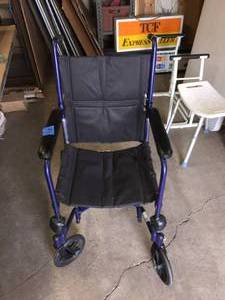 lot 5 image: Wheelchair  transport chair
