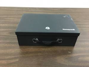 lot 14 image: Honeywell 0.18 cu. ft. Fire Resistant Steel Security Box with Key Lock