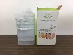 lot 21 image: Me. Fan Cereal Storage Containers (4 Pack)
