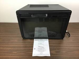lot 41 image: Home Decorations Multi-Fire 23 in. Built-in Electric Fireplace Firebox with Logs in Black