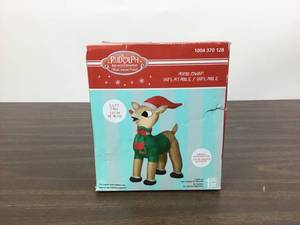 lot 72 image: 3.5ft Rudolph Inflatable Lawn Decoration