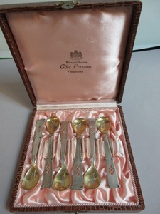 STERLING SILVER SWEDISH SPOONS IN ORIGINAL BOX