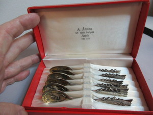STERLING SILVER SWEDISH SPOONS WITH ORIGINAL BOX