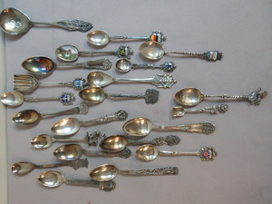 COLLECTOR SPOONS - SILVER, SILVER PLATED, STAINLESS