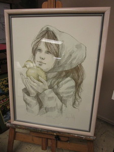 ORIGINAL FRAMED LITHOGRAPH, TITLED GRATITUDE, NUMBERED AND SIGNED