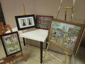 SWEDISH FOLK ART, FRAMED