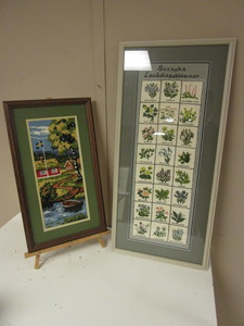 SWEDISH NEEDLEWORK ART, FRAMED