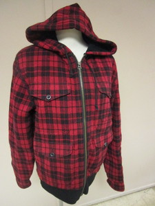 POLO RALPH LAUREN WOOL JACKET WITH HOOD, SIZE SMALL