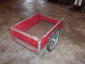 lot 12 image: Yard Cart Wood Red