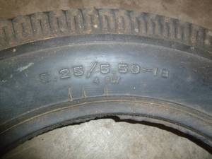 lot 46 image: Antique Car Tires x 2