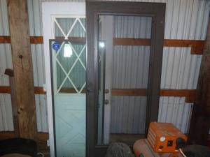 lot 64 image: Steel Door & Screen door