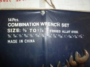 lot 74 image: Combination Wrench Set