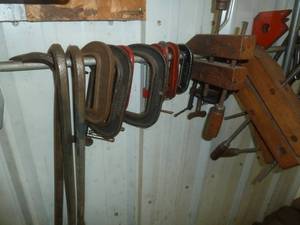 lot 94 image: Assorted Clamps Wood & Steel