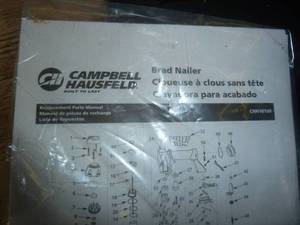 lot 122 image: Campbell Hausfeld Brad Nail Gun