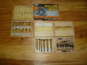 lot 141 image: Router Bits, Pilot Bits, Forstner Bits, Safety Guard