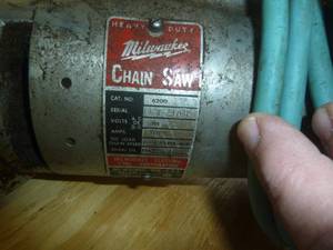lot 148 image: Milwaukee Chain Saw 120v