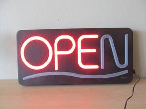 Newton open sign