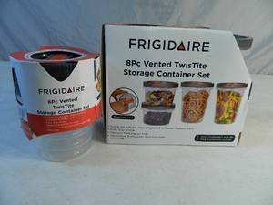 lot 163 image: 2 New Vented TwisTite Storage Container Sets By Frigidaire