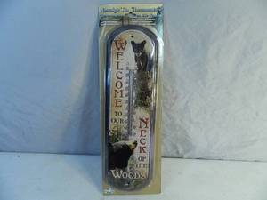 lot 175 image: New Welcome to Our Neck of The Woods Thermometer