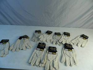 lot 195 image: 10 New Pairs of Canvas Work Gloves