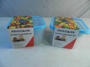 lot 25 image: 2 New 10 Piece Frigidaire Food Storage Sets