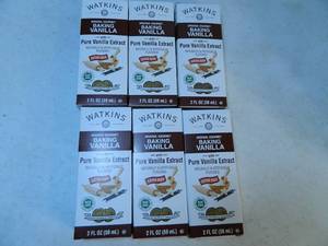 lot 84 image: 6 New Bottles of Watkins Vanilla
