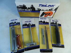 lot 108 image: New Trilink Chainsaw Helmet and New Tools