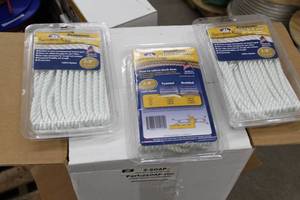 lot 116 image: Lot of (3) Buccaneer Rope Company 38in. Premium Dock Line 12in. Eye Double Braid Nylon White 15ft.