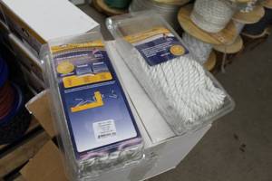 lot 139 image: Lot of (2) Buccaneer Rope Company 12in. Premium Dock Line 12in. Eye Double Braid Nylon White 30ft.