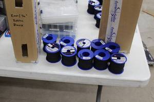 lot 166 image: Lot of (10) FSE Robline 112in. Orion 500 Minispool Black 98ft. Reel