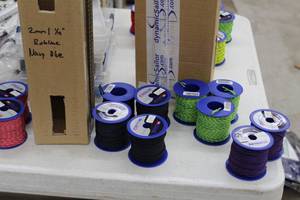 lot 168 image: Lot of (9) FSE Robline 112in. Orion 500 Minispool PurpleBlueGreen 98ft. Reel