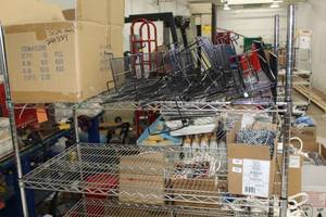 lot 304 image: Lot of (20) Pegboard Shelves and Pengboard Hangars
