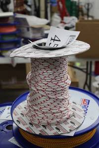lot 45 image: New England Ropes 316in. Sta-Set X Red Fleck Rope 600 Foot Reel