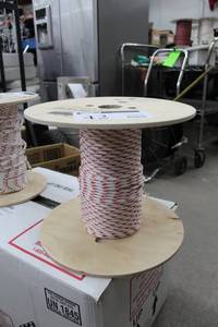 lot 42 image: New England Ropes 14in. Sta-Set X Red Fleck Rope 2400 Foot Reel