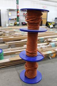 lot 71 image: Lot of (3) FSE Robline 516in.,1332in., 12in. DyneemaPolyester Globe 5000 mk2 OrangeSilver Rope 656 Foot Reel