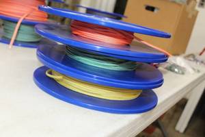 lot 86 image: Lot of (3) FSE Robline 532in. DyneemaPolyester Dinghy Control Rope 328 Foot Reel
