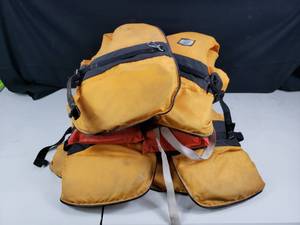 4 Life Vests, 3 Sears Stearns, 1 Orange
