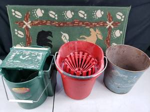 Mop Bucketrs, Rugs, Old Minnow Bucket Part