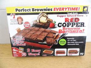 New Red Copper Brownie Pan