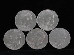(5) Eisenhower Dollars (1971-D,1976-D,1972-D,1974-P,1978-P)