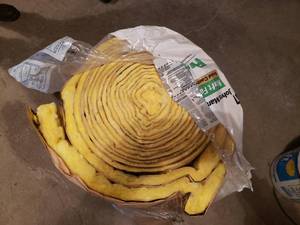 lot 2 image: Opened Partial Roll of Roll of Faced B-234 R-11 Johns Manville Insulation