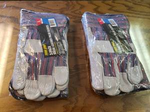 lot 44 image: 6 Pairs of Suede Leather Palm Gloves Size L