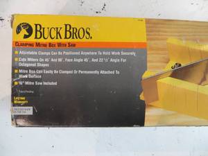 lot 4 image: Buck Bros. Clamping Mitre Box with Saw
