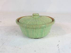 lot 27 image: VINTAGE Green McCoy Lidded Bowl