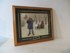 lot 37 image: Framed Winters Blanket by Robert Duncan