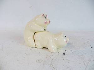 lot 39 image: 2 Ceramic Pig Piggybanks