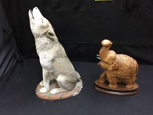 lot 44 image: animal sculptures