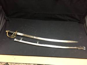 lot 45 image: sword with metal scabbard